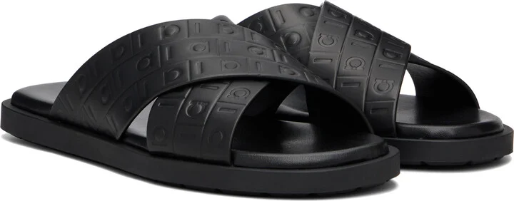Ferragamo Black Ferragamo Monogram Sandals - Image 4