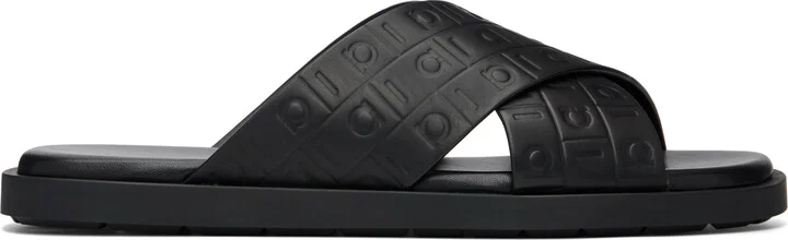 Ferragamo Black Ferragamo Monogram Sandals