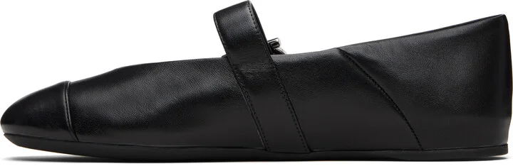 Ferragamo Black Gancini Ballerina Flats - Image 3