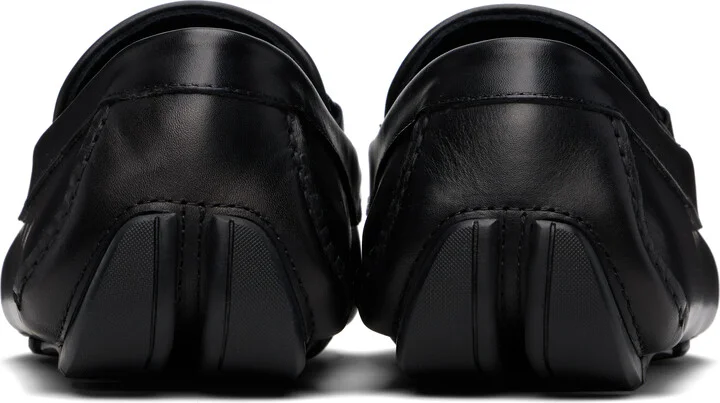 Ferragamo Black Gancini Ornament Driver Loafers - Image 2