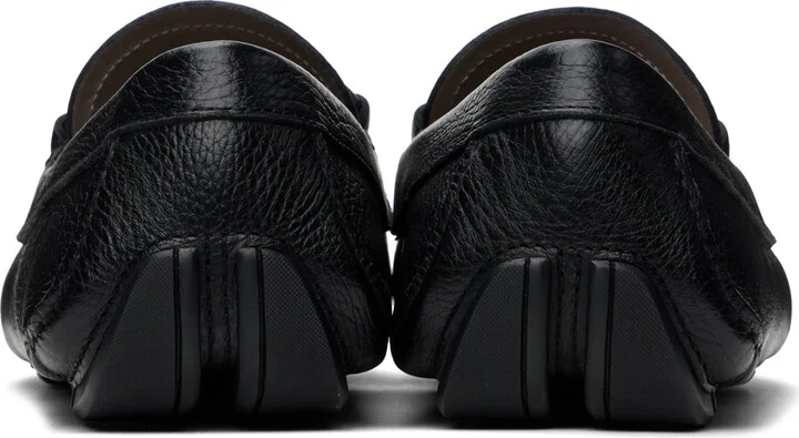 Ferragamo Black Gancini Ornament Loafers - Image 2