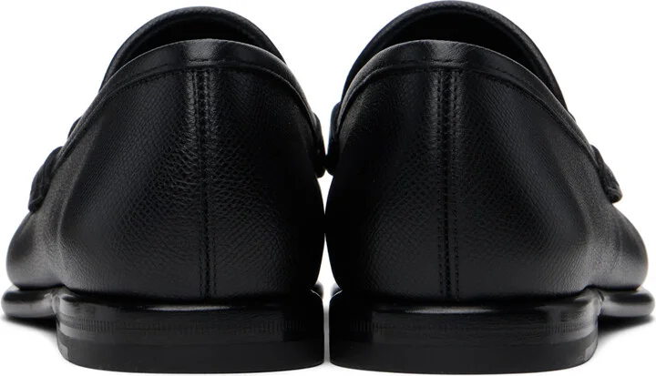 Ferragamo Black Gancini Ornament Loafers - Image 2