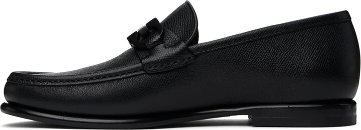 Ferragamo Black Gancini Ornament Loafers - Image 3