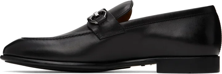Ferragamo Black Gancini Ornament Loafers - Image 3