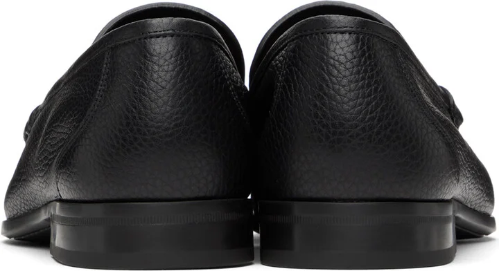 Ferragamo Black Gancini Ornament Loafers - Image 2
