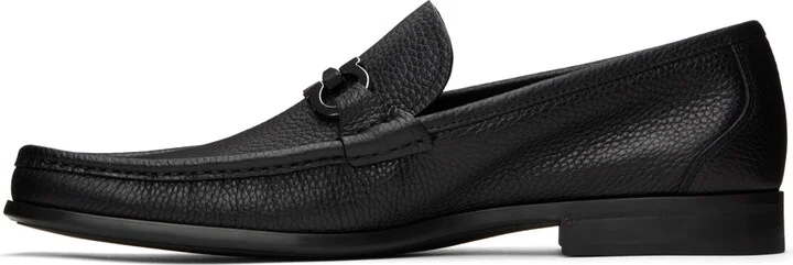 Ferragamo Black Gancini Ornament Loafers - Image 3