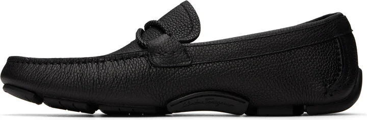 Ferragamo Black Gancini Ornament Loafers - Image 3