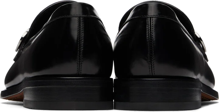 Ferragamo Black Gancini Ornament Loafers - Image 2
