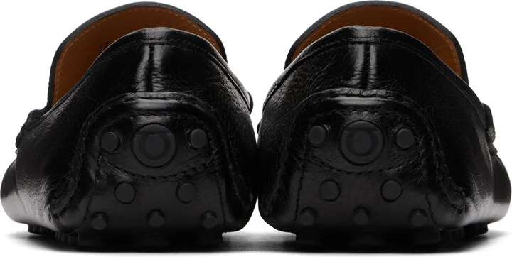 Ferragamo Black Gancini Ornament Loafers - Image 2