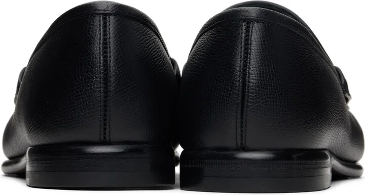 Ferragamo Black Gancini Ornament Loafers - Image 2