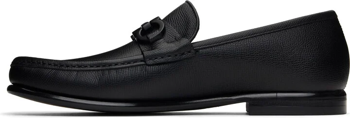 Ferragamo Black Gancini Ornament Loafers - Image 3