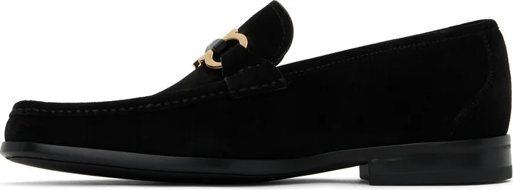 Ferragamo Black Gancini Ornament Loafers - Image 3