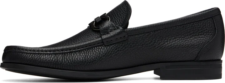 Ferragamo Black Gancini Ornament Loafers - Image 3