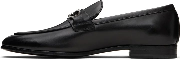 Ferragamo Black Gancini Ornament Loafers - Image 3