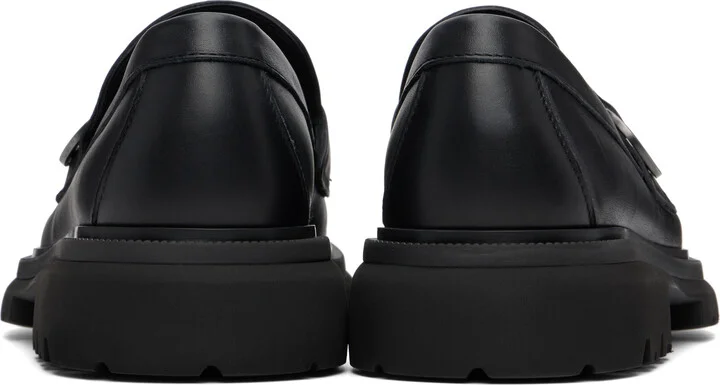 Ferragamo Black Gancini Ornament Loafers - Image 2