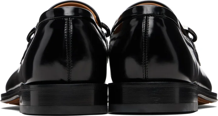 Ferragamo Black Gancini Ornament Loafers - Image 2