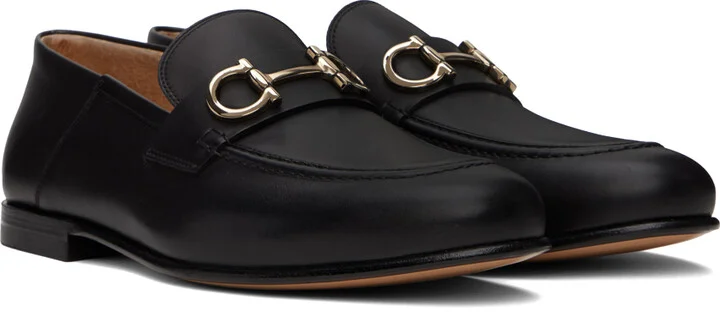 Ferragamo Black Gancini Ornament Mules - Image 4