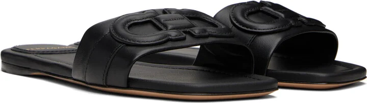 Ferragamo Black Gancini Sandals - Image 4