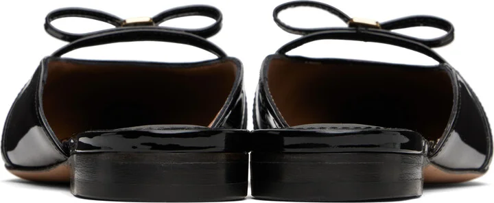 Ferragamo Black Giulye Mini Bow Slippers - Image 2