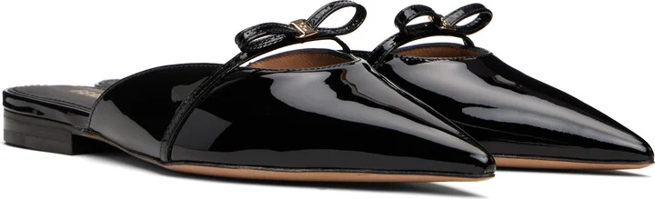 Ferragamo Black Giulye Mini Bow Slippers - Image 4