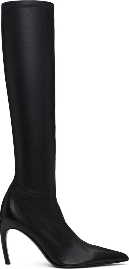 Ferragamo Black High Nappa Stretch Boots