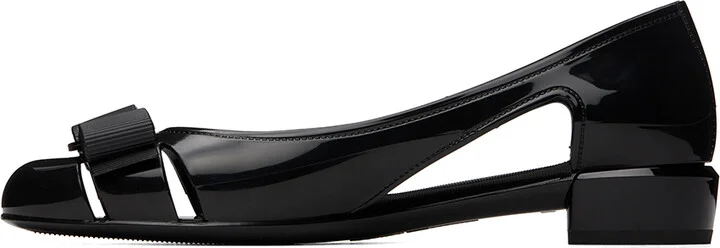Ferragamo Black Jelly Ballerina Flats - Image 3
