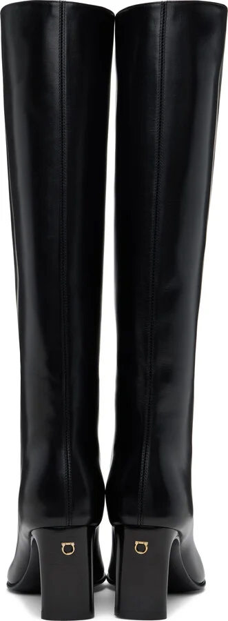 Ferragamo Black Knee High Boots - Image 2