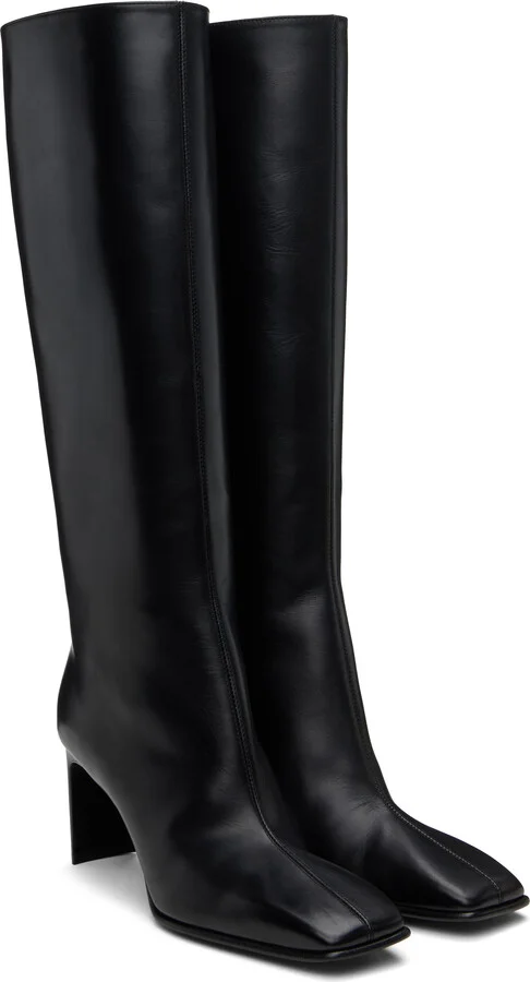 Ferragamo Black Knee High Boots - Image 4
