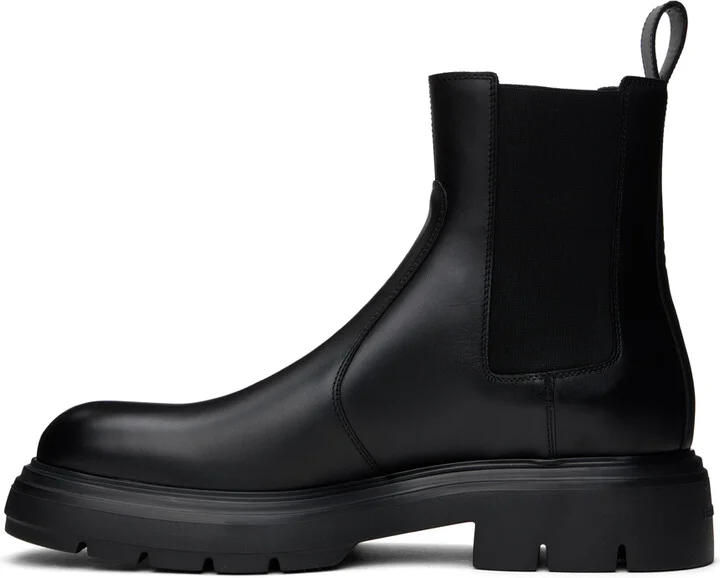 Ferragamo Black Leather Chelsea Boots - Image 3
