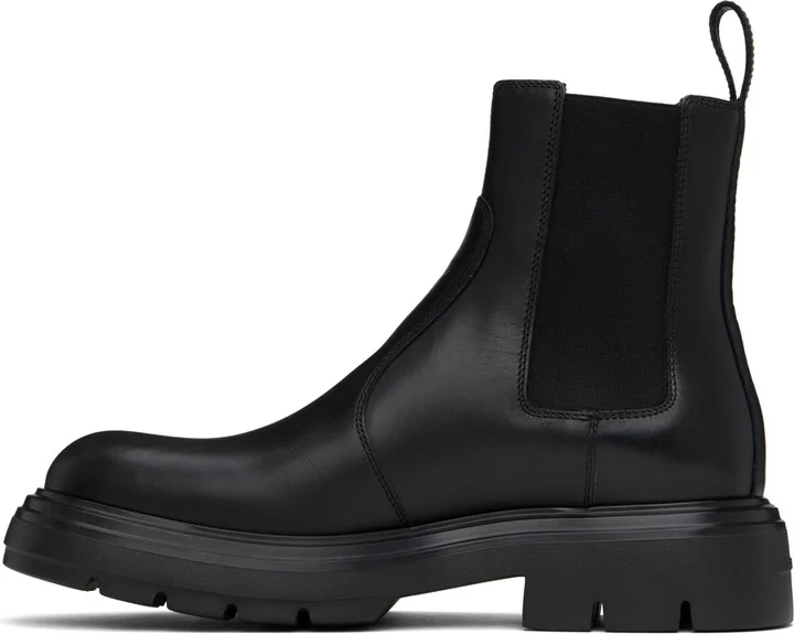 Ferragamo Black Leather Chelsea Boots - Image 3