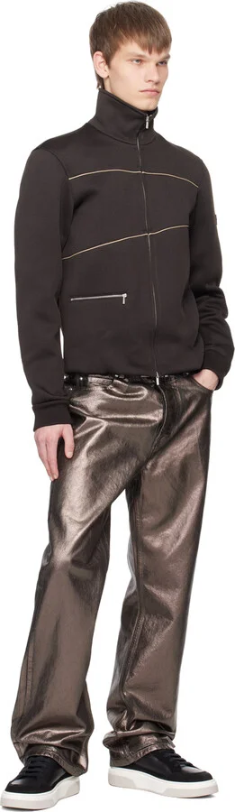 Ferragamo Black Low Cut Gancini Outline Sneakers - Image 5
