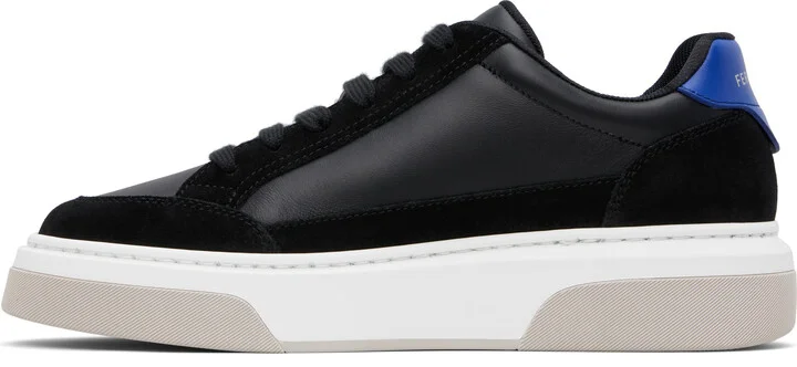 Ferragamo Black Low Cut Gancini Outline Sneakers - Image 3