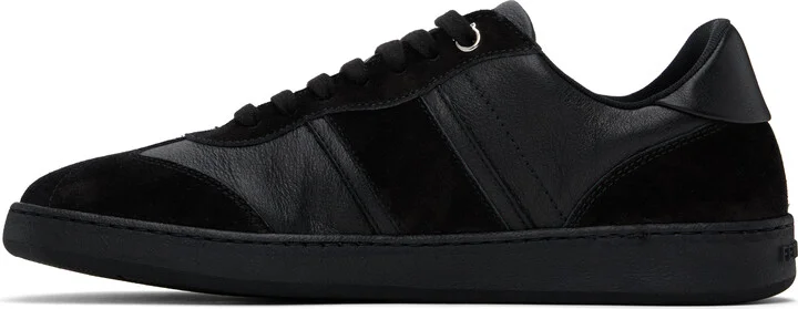 Ferragamo Black Low Top Signature Sneakers - Image 3