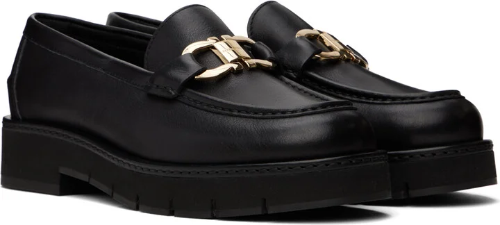 Ferragamo Black Maryan Lug Loafers - Image 4