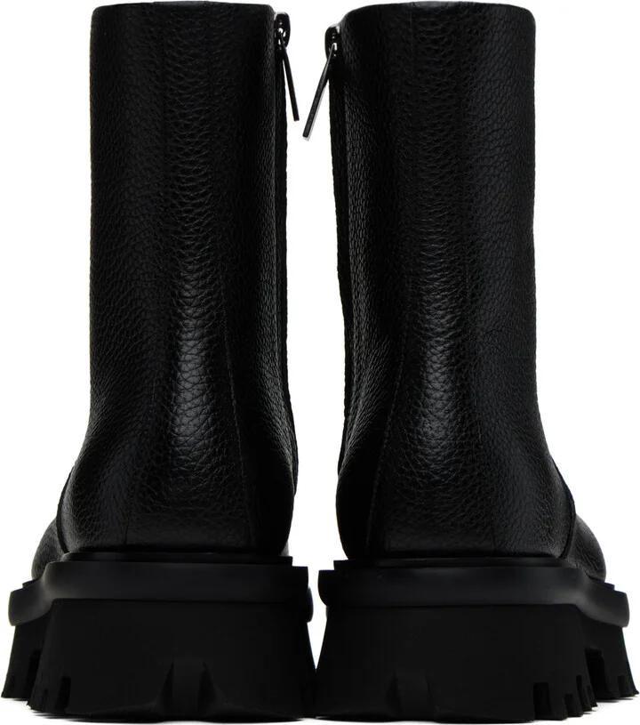 Ferragamo Black Metropolitan Combat Boots - Image 2