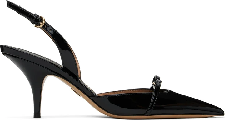 Ferragamo Black Mini Bow Slingback Heels