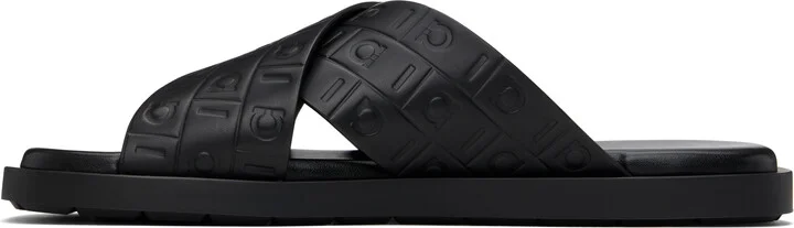 Ferragamo Black Monogram Sandals - Image 3