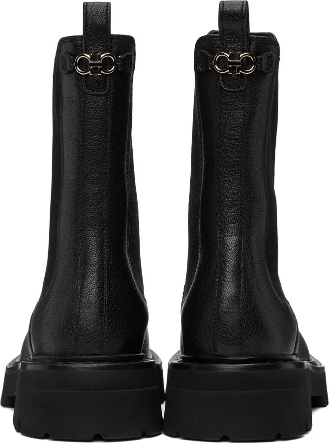Ferragamo Black Oderico Chelsea Boots - Image 2