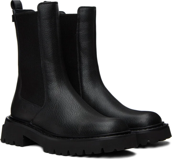 Ferragamo Black Oderico Chelsea Boots - Image 4