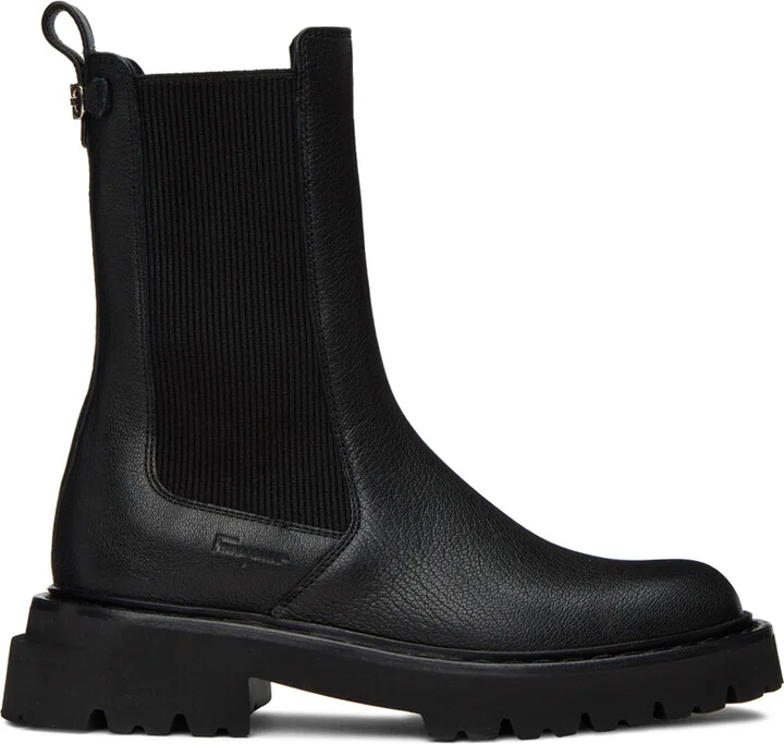Ferragamo Black Oderico Chelsea Boots