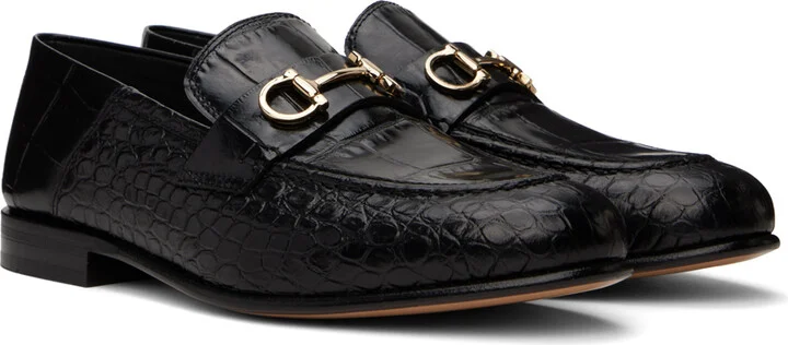 Ferragamo Black Ottone Loafers - Image 4