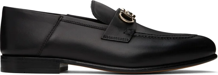 Ferragamo Black Ottone Loafers
