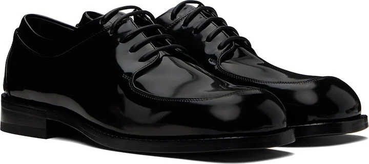 Ferragamo Black Patent Derbys - Image 4