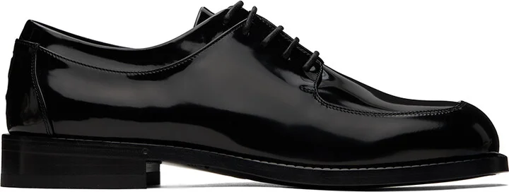Ferragamo Black Patent Derbys