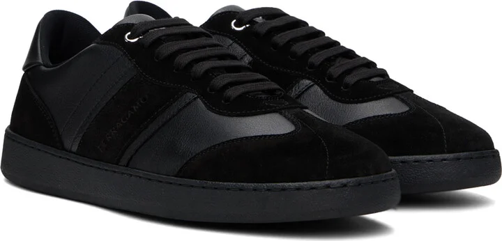 Ferragamo Black Signature Low Sneakers - Image 4