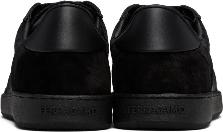 Ferragamo Black Signature Low-Top Sneakers - Image 2