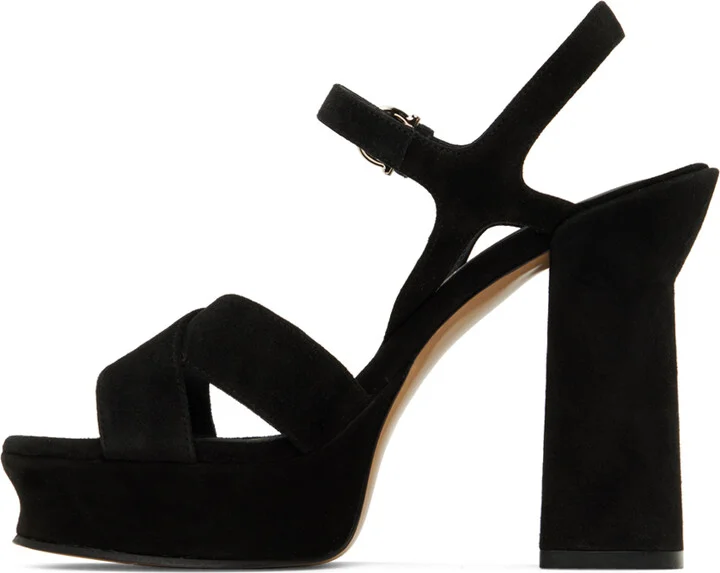 Ferragamo Black Sonya Heeled Sandals - Image 3