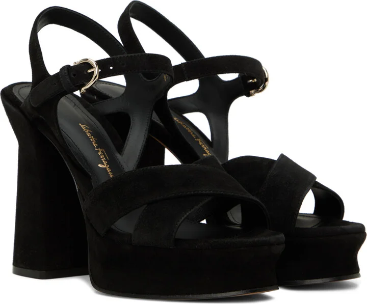 Ferragamo Black Sonya Heeled Sandals - Image 4