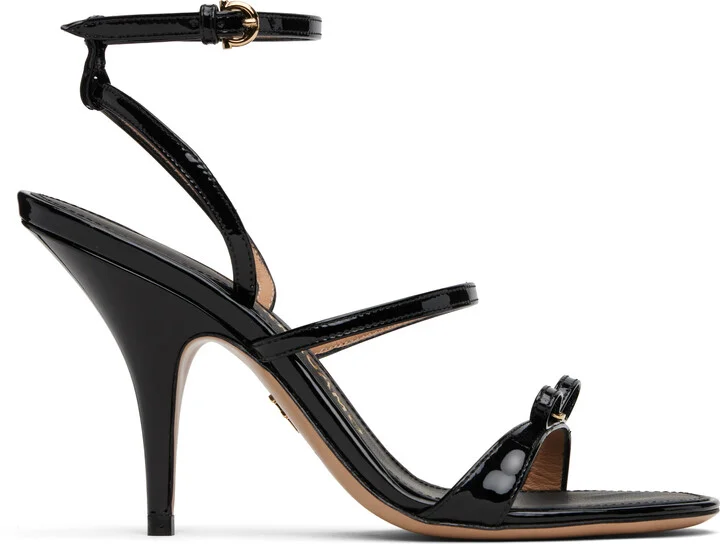 Ferragamo Black Strappy Heeled Sandals
