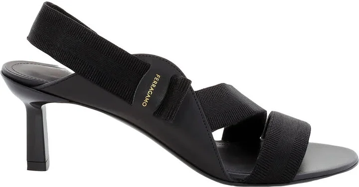 Ferragamo Black Vara Bow Vale 55 Sandals
